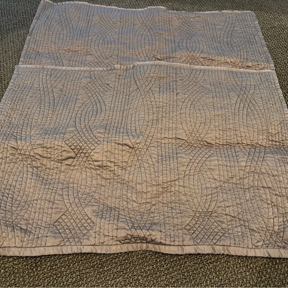 Elegant Brown Quilted pillow shams